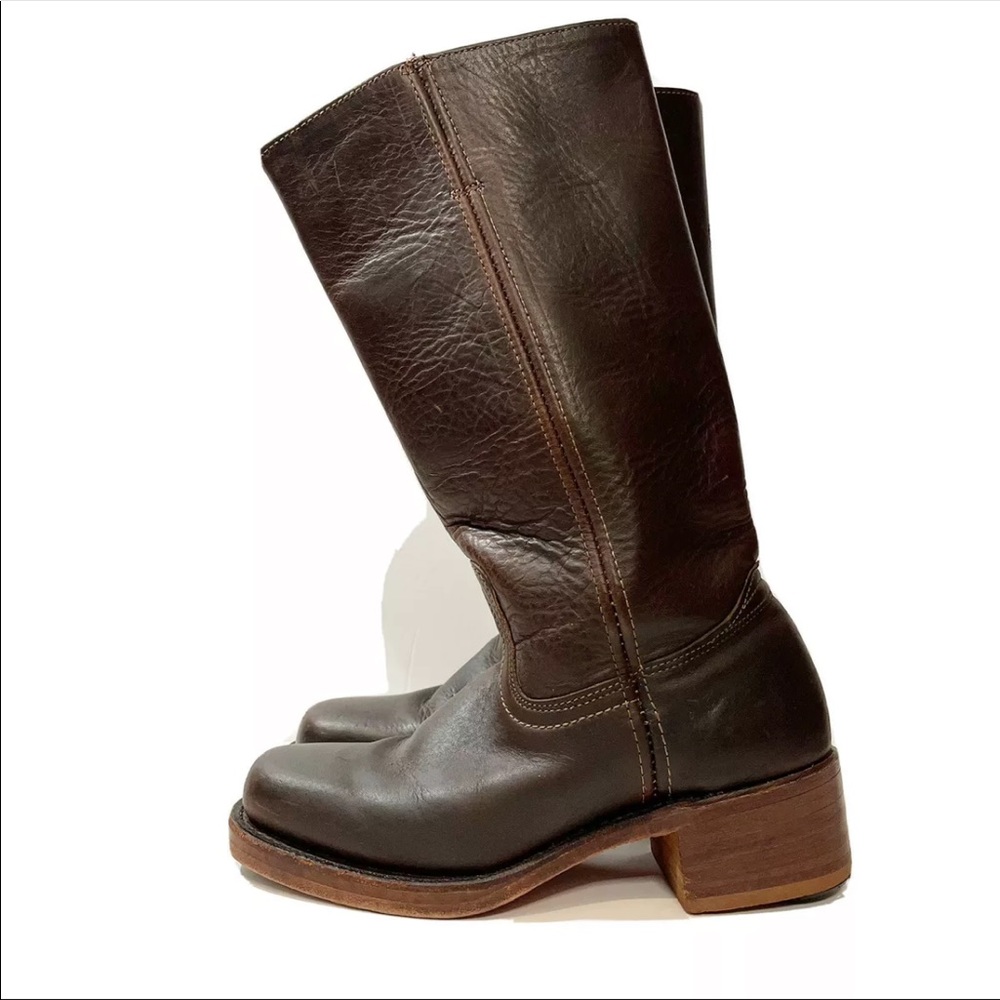 Frye Women’s Campus Brown Walnut Leather Mid Calf Style# 87290 Boots Size 7 M